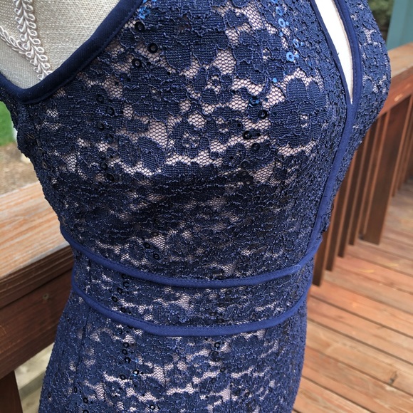 DB Established 1962 Blue Sequin Lace MIDI Dress, 4 - Picture 3 of 11